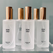 Load image into Gallery viewer, Atelier 880 - Room &amp; Linen Spray Gold Top | Private Label Custom Scents: Neroli / Clear plastic
